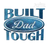 Built Tough Dad Machine Embroidery Design by Apex Designs