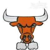 Bull Mascot Embroidery Design
