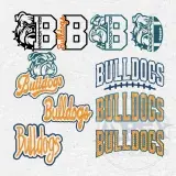 Bulldogs School Mascot Sports Bundle Georgia Vector SVG PNG Design