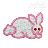 Bunny Heart Tail Embroidery Design