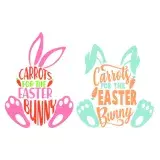 Carrots for Easter Bunny Cuttable Design