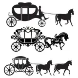 Carthorse Carriage SVG Cuttable Files