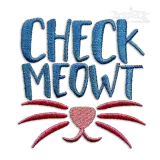 Check Meowt Cat Embroidery Designs