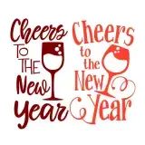 Cheers to the New Year SVG Cuttable Design