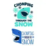 Chomping Through the Snow Shark SVG Cuttable Design