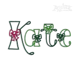 Christmas Bow Embroidery Fonts Machine Embroidery Design