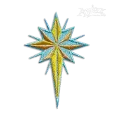 Christmas Cross North Star Machine Embroidery Designs