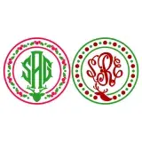 Christmas Deer Monogram Frame SVG Cuttable Design