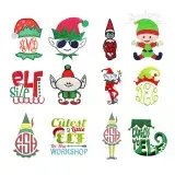 Christmas Elf Machine Embroidery Designs Digitized by Apex All