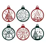 Christmas Ornaments SVG Cuttable Design