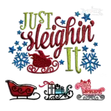 Christmas Santa Claus Sleigh Machine Embroidery Designs by Apex All