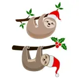 Christmas Sloth SVG Cuttable Design