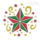 Christmas Star Embroidery Design