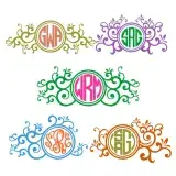 Circle Floral SVG Cuttable Frames