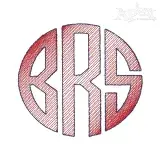 Circle Full Sketch Monogram Embroidery Font