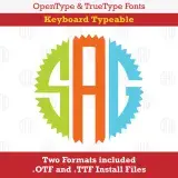 Circle Jagged Monogram TrueType Font