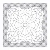 Classic Floral #3 Quilt Block Embroidery Design