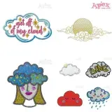 Cloud Embroidery Designs Bundle (7 Designs)
