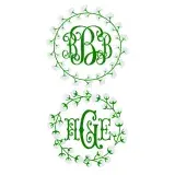 Cotton Wreath Monogram Frame SVG Cuttable Design