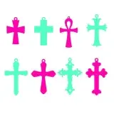 Cross Earrings SVG Cuttable Design