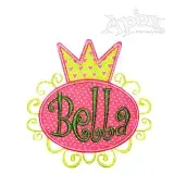 Crown Frame Applique Embroidery Design