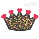 Crown Heart Applique Embroidery Designs