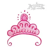 Crown Princess Queen Embroidery Design