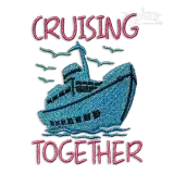Cruising Together Cruise Ship Machine Embroidery Design