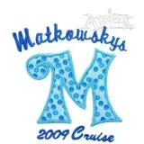 Curly Applique Embroidery Fonts
