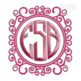 Frame Swirls Embroidery Design