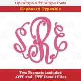 Curlz Circle Monogram TrueType Font