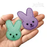 Cute Bunny Face Feltie ITH Embroidery Design