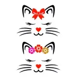 Cute Cat Face SVG Cuttable Design