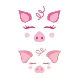 Cute Pig Face SVG Cuttable Design