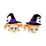 Cute Witch Girl SVG Cuttable Design