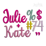 Cyrus Script 3D Puff Machine Embroidery Font