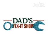 Dad's Fix-it Garage Tools Machine Embroidery Design - Apex
