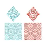 Damask Floral Pattern Cuttable Design