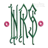 Delilah Monogram Machine Embroidery Fonts