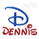 Dennis Embroidery Font