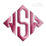 Master Diamond Monogram Square Lettering Machine Embroidery Font