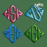 Diamond Machine Embroidery Fonts Monogram All