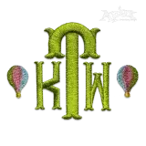 Dimples Monogram Machine Embroidery Font