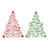 T-Rex Dinosaur Christmas Tree SVG Cuttable Design