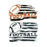 Distressed Football SVG Cuttable Design