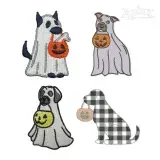 Dog Ghost Halloween Machine Embroidery Treat Pack Digitized