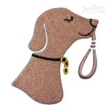Dog Grabbing Leash Machine Embroidery Designs
