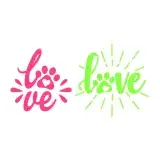 Dog Paw Love SVG Cuttable Design