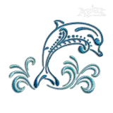 Dolphin Mandala Machine Embroidery Design By Apex