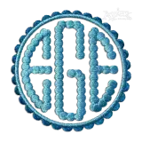 Dottie Circle Machine Embroidery Font Sample